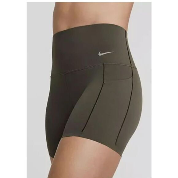 Nike NWT Universa Medium-Support High-Waisted 5 Biker Training Shorts with Pocke - Picture 2 of 4